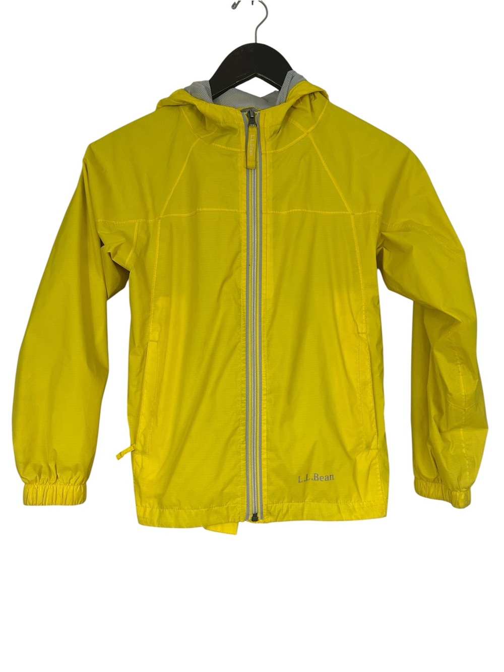 L.L. Bean Bright Yellow Hooded raincoat